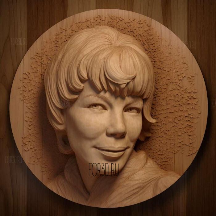 Shirley MacLaine 1 stl model for CNC